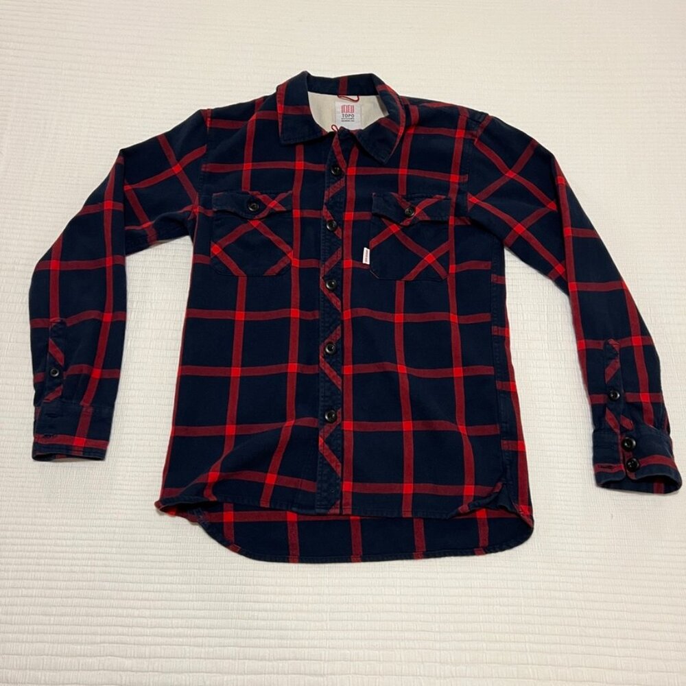Topo Designs Flannel like new size small